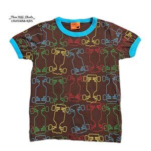 Me&I Darlings Sz 98/104 (3-4Y) Racecar Ringer Tee Shirt